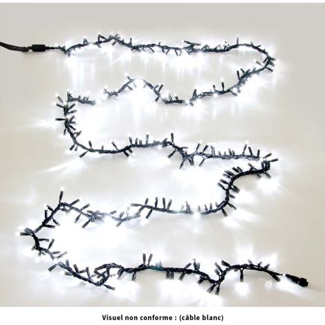 guirlande - boa - 2 x 5 mètres - 600 led - blanc - pétillant - 230v - festilight 54371-2-w0-z