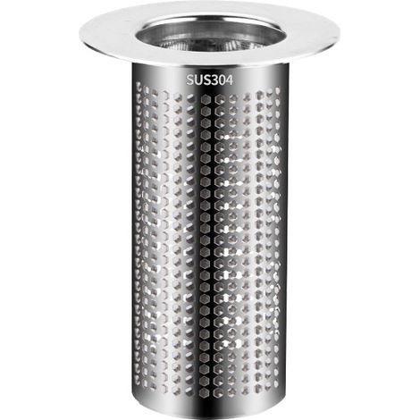 BEBUSINGOTO Filtre a Cheveux pour Douche, 3 Pièces Inoxydable Filtre Douche Cheveux, 5,5 × 5cm Filtre Lavabo Cuisine pour Balcon, Cuisines Filtre de Siphon de Sol Salle (1/5)
