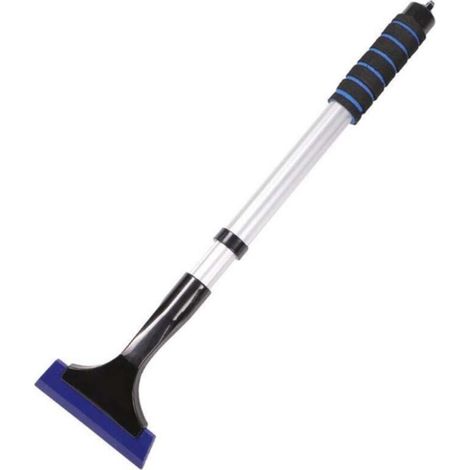 Grattoir à neige extensible en aluminium pour pare-brise de voiture - Pelle à neige extra longue (bleu) (1/5)