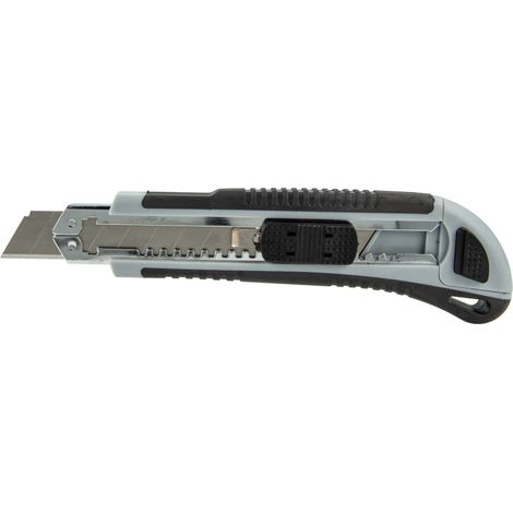 MASTERPROOF PROFESSIONAL Profi Cuttermesser 18 mm, mit Rastervorschub Auto-Stopp und Magazin m. 3 Klingen (1/5)