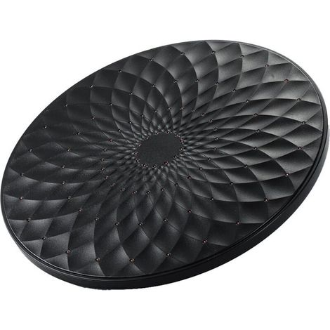 Shower head, 9" fixed round shower head, G1/2 connection, black (1/5)
