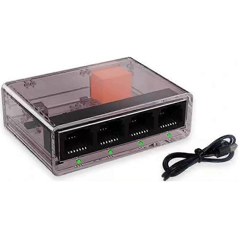 Commutateur réseau 1000 Mbps, hub LAN RJ45 à 5 ports, répartiteur Internet duplex intégral/semi-duplex, commutateur Ethernet intelligent (1/5)