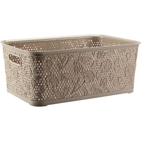 Cestino contenitore organizer elegante 5 L BEIGE