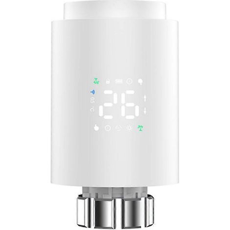 Actionneur de radiateur intelligent Tuya ZigBee TRV, vanne thermostatique programmable pour radiateur, contrôle de température à distance via application, blanc (1/5)