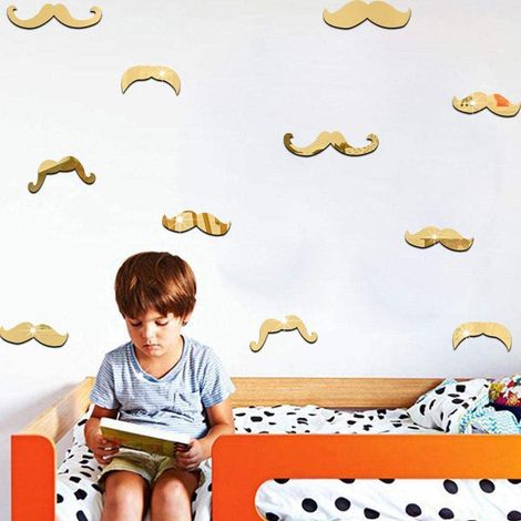 Stickers muraux mignons inspirés d'un roman pour chambre ou salon (Barbe dorée) (1/5)