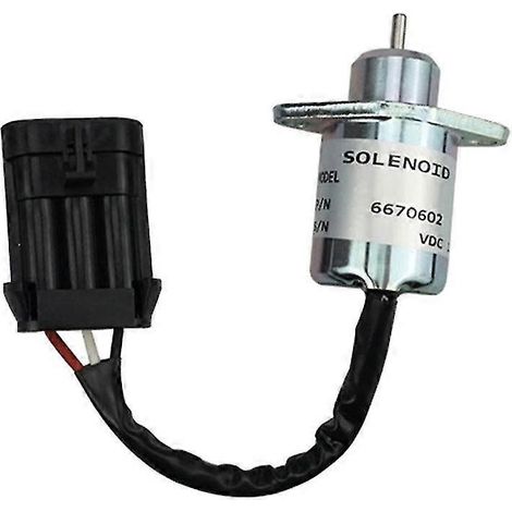12 V Motorstopp-Magnetventil Bagger-Stopp-Magnetventil für Bobcat 463 553 S70 S100 6670602 (1/5)