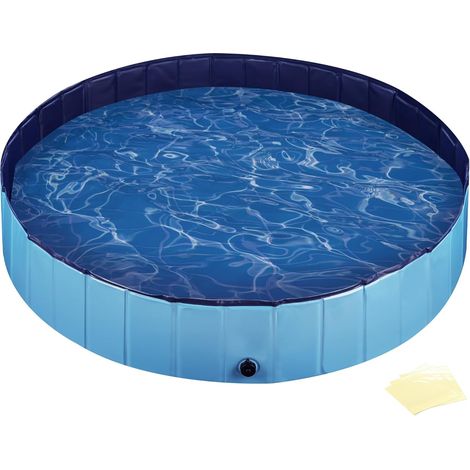 1 Piscine pour chien Ø 160 cm Hauteur 30 cm Pliable PVC Antidérapante Jardin (1/5)