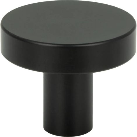 Runde, schwarze Möbelgriffe aus Aluminium, 3 cm Durchmesser, mit matter Oberfläche, elegant, geeignet für Schränke, Schubladen usw. Ein zeitloses Design, das sich jeder Inneneinrichtung anpasst.