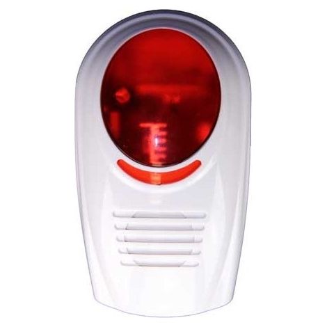 Sirène d'alarme extérieure 110Db avec flash – Alimentation 220V/9V – Transmission radio sans fil – Autoprotection à l'arrachage – Jod1 (1/4)