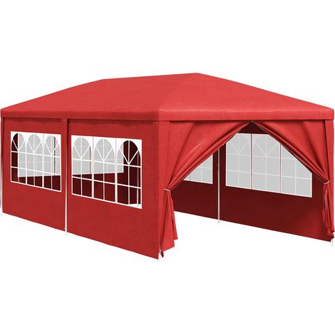Party Tent 600 x 300 x 255 cm Red PE and Steel vidaXL