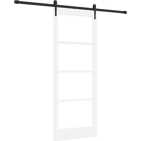 Maison Exclusive - Schiebetür ORKDAL Weiß 83 x 211 cm Massivholz