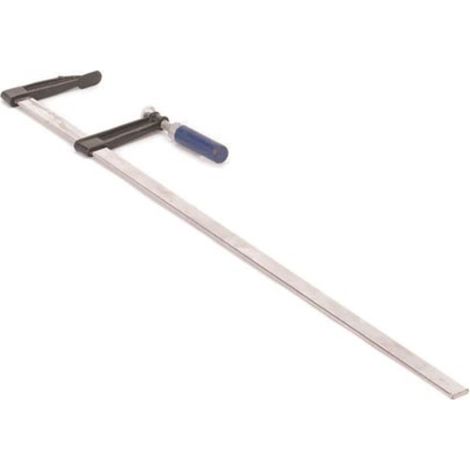 Toolland Schraubzwinge Bastler, Spannzwinge, Spanner, F-Zwinge, Klemme, Einhandzwinge für Holzbearbeitung, max. Öffnung 1000 mm, 1000 x 120 mm, 2000 g, ergonomischer Griff, Stahl/Holz