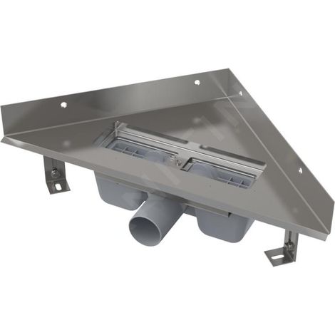Alca - Bac d'angle sans rebord pour grille perforée, acier inoxydable ARZ1 (1/3)