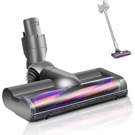 Tête de brosse d'aspirateur compatible avec Dyson V6 DC58 DC59 DC61 DC62 DC72 DC74, pièces de rechange compatibles avec SV04 SV06 SV09, brosse moteur à couple élevé, brosse à rouleau à entraînement di (1/5)