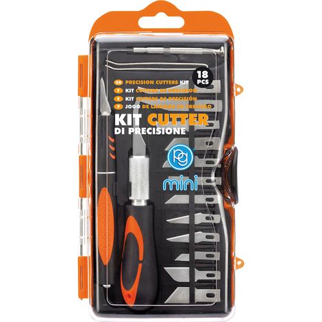 CUTTER DI PRECISIONE IN KIT 18 pezzi  - PG