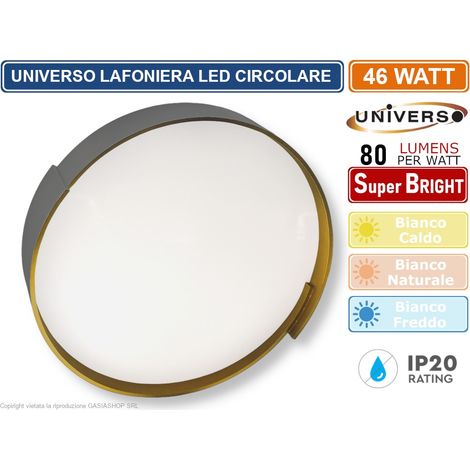 UNIVERSO C49-G PLAFONIERA LED SMD CIRCOLARE 46W 3680 LUMEN IP20 3000K 4000K 6500K - Colore Luce:Bianco Caldo (1/3)