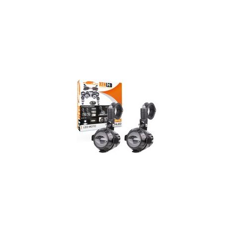 2x Feux LED longue portée + Antibrouillard - BW301S 4500Lms - 60W - MOTO - QUAD - COMBO LIGHT - Aluminium - Homologué ECE