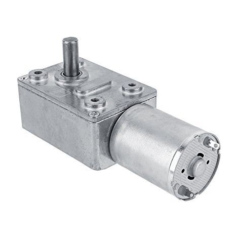 DC 12V Moteur Electrique de Réduction Réversible Turbine à Couple Elevé Boîte à Engrenages à Vis sans Fin pour Fenêtres, Ouvre-portes (6RPM) (1/4)
