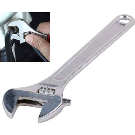 Chiave inglese a rullino 10" regolabile fino a 30 mm in acciaio con impugnatura in gomma antiscivolo con ganasce temprate 25 cm