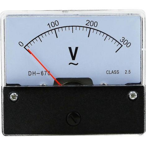 Voltmètre analogique rectangulaire DH670, 0-300 V CA (1/5)