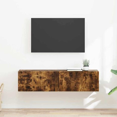 TV-Wandschrank 2 pcs Geräucherte Eiche 60 x 31 x 29,5 cm