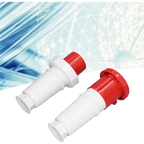 Wasserdichter und regendichter Drehstromstecker und -buchse, Industriestecker und -verbinder für die Luftfahrt, Industriekabelkupplungssatz 380 V–415 V 63 A 3P+N+E 5-polig IP67 (1/5)