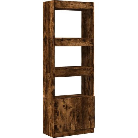 Maison Exclusive - Highboard 63x33x180 cm Räuchereiche Holzwerkst