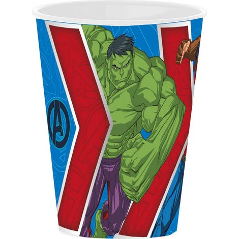 Marvel Bicchiere blu per bambini in plastica Avengers Hulk Captain America da 260 ml con beccuccio adatto per bere facilmente (1/3)