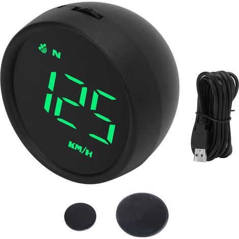 2.6in GPS Compteur de Vitesse HUD Multifonction Alerte Excès de Vitesse Fatigue au Volant pour Voiture Moto SUV Van RV Bus Lumière Verte (1/5)