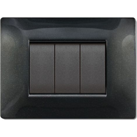PLACCA LIFE Q LIVING PLAST NERO GLITTERING 4P