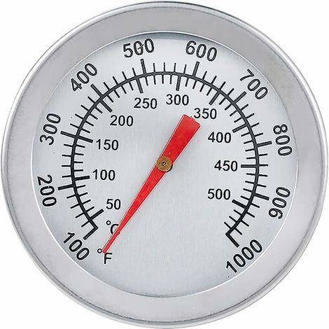 Thermomètre pour Barbecue, Thermomètre de Four en Acier Inoxydable Max 500°C/1000°F Affichage analogique Thermomètre pour Four, Four à Pizza, Four à Bois (1/5)