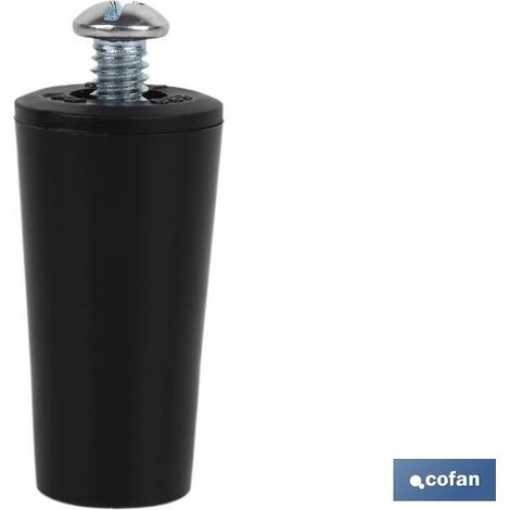 Pack mit 20 Rolladenstopper 40 mm schwarz mit Schraube M-6