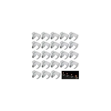 60 pezzi di ganci per grondaie, ganci per grondaie esterne, ganci per luci di grondaie, ganci per luci di Natale per uso interno ed esterno, universali (1/5)