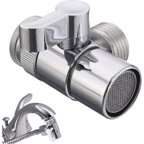 Robinet Collecteur-Universel Douche Collecteur-Inverseur Valve Pièces De Rechange Adaptateur De Douche-Robinet Valve-Pour Lavabo Salle De Bains Cuisine Lave-linge (1/5)