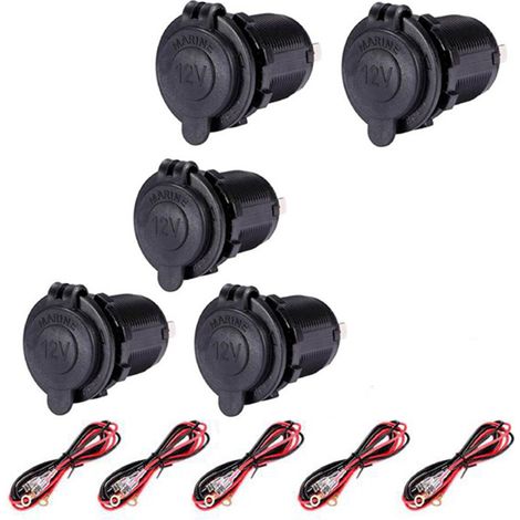 Adattatore per spina accendisigari auto impermeabile da 12 V per imbarcazioni, ATV, camper e moto. (1/2)