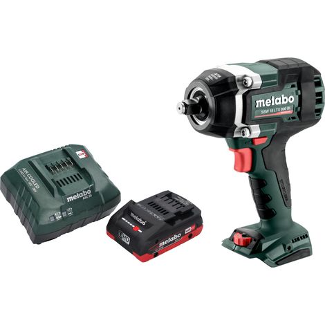 Metabo SSW 18 LTX 800 BL Visseuse à choc sans fil 18 V 800 Nm 1/2" Brushless + 1x batterie LiHD 4,0 Ah + chargeur