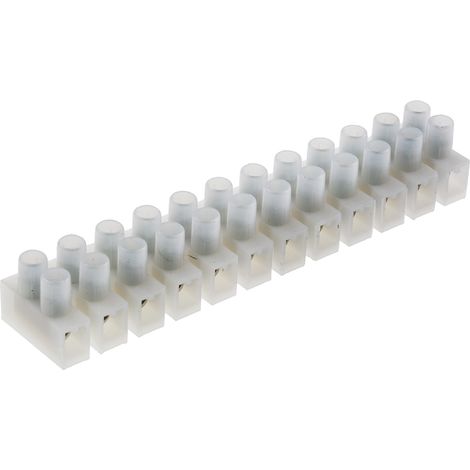 Bornier de raccordement RS PRO, 12 pôles , A visser, 2.5mm², 2.5 20A ( Prix pour Paquet de 5 )