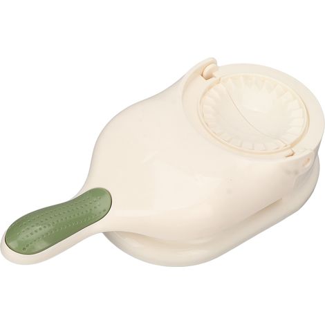 Moule à raviolis manuel portable 2-en-1, presse-pâte pour faire des dumplings, accessoire de cuisine blanc (1/5)
