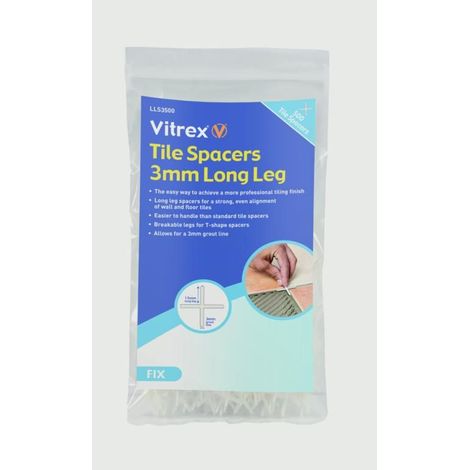 Vitrex Long Leg Spacer 3mm Pack of 500 (1/2)
