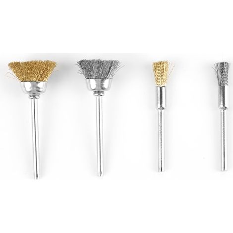 36-teiliges Set inklusive Drahtbürsten aus Messing/Stahl, Stift, flacher und schalenförmiger Polierscheibe sowie Rotationswerkzeugen (1/5)