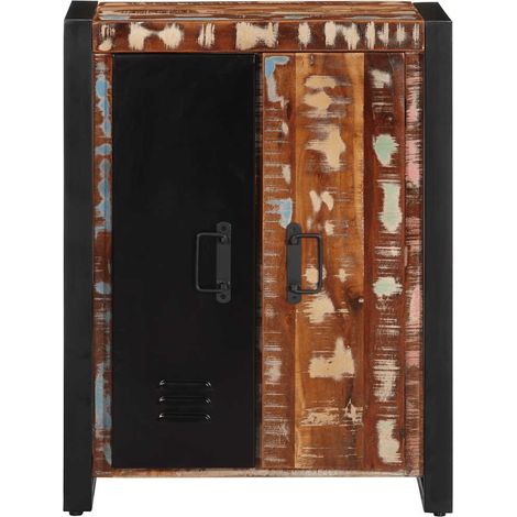 Maison La Vie - Buffet Salon Moderne - Meuble de rangement - multicolore 55x35x70 cm bois massif récupération bu4813