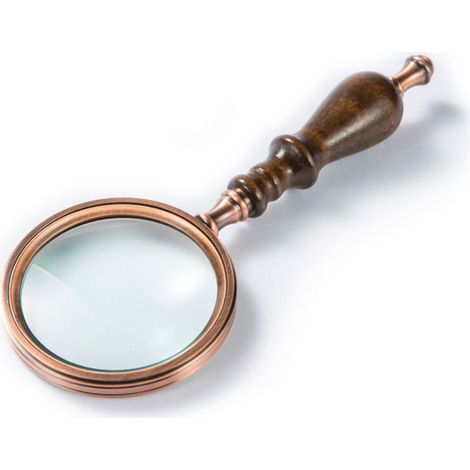 Loupe 10 x en cuivre antique avec poignée en bois et verre véritable, meilleure loupe de lecture pour personnes âgées, dégénérescence maculaire