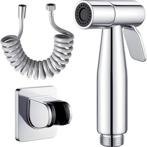 Kit Douchette WC Inox 304 – Pulvérisateur Bidet Toilette avec Tuyau 2m Anti-Fuite, Support Mural, Douchette Hygiène Intime, Installation Facile (1/5)