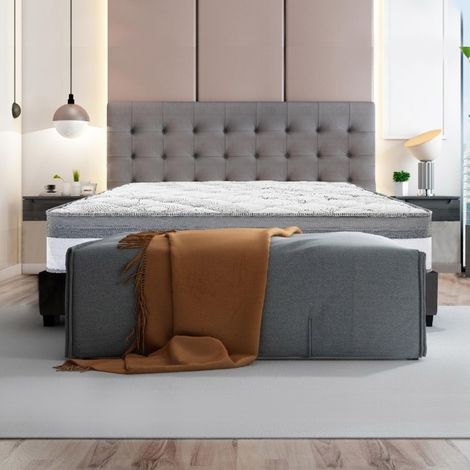 Matelas ressorts ensachés + mousse HR 90x190 cm - RELAX