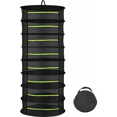 Séchoir à Herbes 8 Couches,Filet de séchage à Suspendre de 60 cm, Filet de séchage Pliable pour Plantes hydroponiques, Poissons, Mauvaises Herbes,de (1/4)