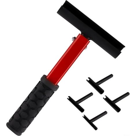 Kit d'outils de réglage de charnière de porte avec 3 têtes de rechange – Clé en métal pour portes d'armoire et d'entrée – Corrige les écarts de désalignement – Poignée ergonomique pour bricolage et