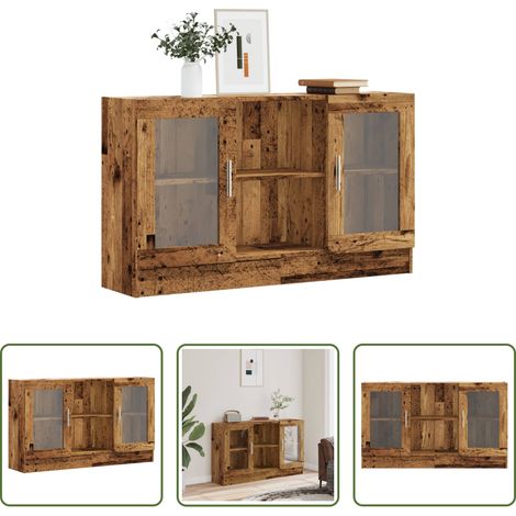 Holzwerkstoff - Sideboard Altholz-Optik 120x30,5x70 cm Holzwerkstoff (1/5)