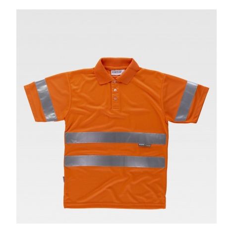 Polo técnico con cintas reflectantes WORKTEAM C3880 3XL Naranja A.V.