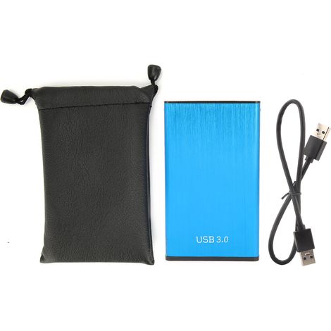 Disque dur externe bleu USB 3.0 2,5 pouces 50-130Mo/s pour ordinateur portable et bureau GK18 (1/5)