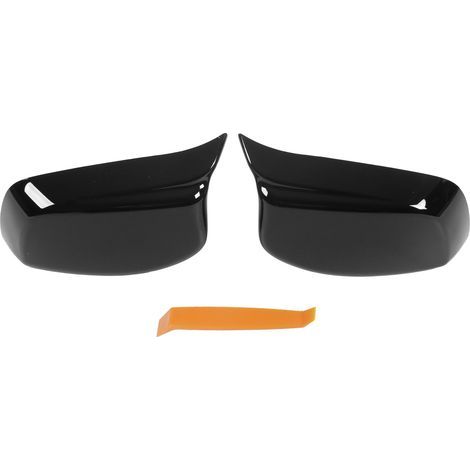 Couvercle de rétroviseur extérieur gauche et droit – Garniture pour série 5 6 E60 E61 E63 E64 2003-2007 – Finition noir brillant ABS - 51167078360 (1/5)